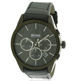  Shop Authentic Hugo Boss Onyx Black Dial Black Leather Strap Watch for Men - 1513367 - Luxxuri