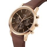  Shop Authentic Daniel Wellington Iconic Chronograph St Mawes Brown Dial Brown Leather Strap Watch For Men - DW00100640 - Luxxuri