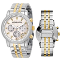  Shop Authentic Michael Kors Ritz Chronograph White Dial Two Tone Steel Strap Watch for Women - MK5057 - Luxxuri