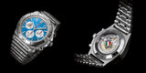  Shop Authentic Breitling Chronomat B01 42 Six Nations Italy Blue Dial Silver Steel Strap Watch for Men - AB0134A41C1A1 - Luxxuri