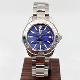 Shop Authentic Tag Heuer Aquaracer Blue Dial Silver Steel Strap Watch for Women - WBD131D.BA0748 - Luxxuri