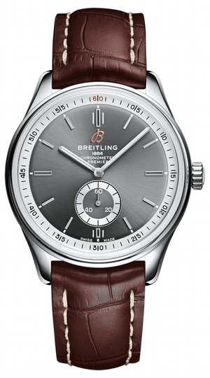  Shop Authentic Breitling Premier Automatic 40mm Grey Dial Brown Leather Strap Watch for Men - A37340351B1P2 - Luxxuri