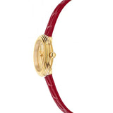  Shop Authentic Versace Virtus Mini Quartz Gold Dial Red Leather Strap Watch For Women - VET300521 - Luxxuri