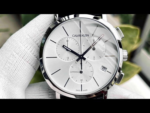  Shop Authentic Calvin Klein Posh Silver Dial Black Leather Strap Watch for Men - K8Q371C6 - Luxxuri