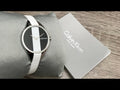  Shop Authentic Calvin Klein Rebel White Black Dial White Leather Strap Watch for Women - K8P231L1 - Luxxuri