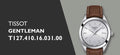  Shop Authentic Tissot Gentlemen Silver Dial Brown Leather Strap Watch for Men - T127.410.16.031.01 - Luxxuri