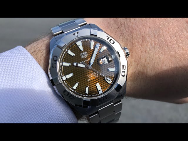 Tag Heuer Aquaracer Sunray Brown Dial Watch for Men - WAY2018.BA0927