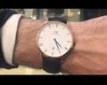 Shop Authentic Daniel Wellington Classic Sheffield White Dial Black Leather Strap Watch For Men - DW00100084 - Luxxuri