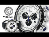  Shop Authentic Versace V-Ray Quartz Silver Dial Black Leather Strap Watch for Men - VDB010014 - Luxxuri