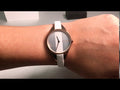  Shop Authentic Calvin Klein Rebel White Grey Dial White Leather Strap Watch for Women - K8P236L6 - Luxxuri