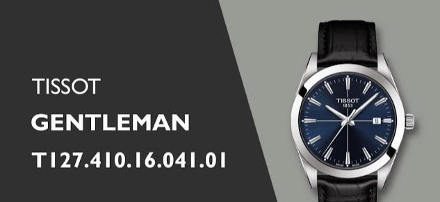  Shop Authentic Tissot Gentlemen Blue Dial Black Leather Strap Watch for Men - T127.410.16.041.01 - Luxxuri