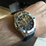  Shop Authentic Tag Heuer Aquaracer Chronograph Black Dial Black Rubber Strap Watch for Men - CAY1110.FT6041 - Luxxuri
