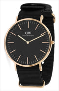  Shop Authentic Daniel Wellington Classic Cornwall Black Dial Black Nylon Strap Watch For Women - DW00100148 - Luxxuri