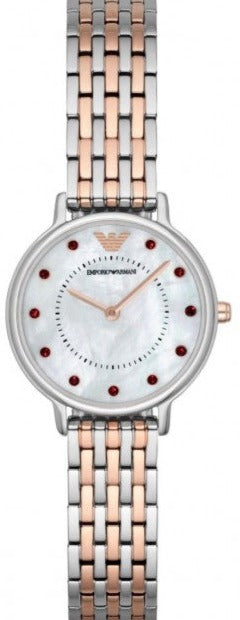  Shop Authentic Emporio Armani Dress Analog Mother of Pearl Dial Two Tone Steel Strap Watch For Women - AR2515 - Luxxuri