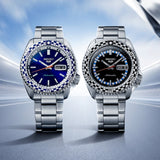  Shop Authentic Seiko 5 Sports Petrol Blue Checker Flag Special Edition Blue Dial Silver Steel Strap Watch For Men - SRPK65K1 - Luxxuri