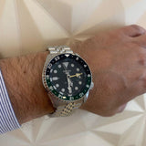  Shop Authentic Seiko 5 Sports SKX GMT Automatic Green Dial Silver Steel Strap Watch For Men - SSK035K1 - Luxxuri