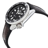  Shop Authentic Seiko 5 Sports SKX Automatic Black Dial Black Leather Strap Watch for Men - SRPD55K2 - Luxxuri