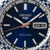  Shop Authentic Seiko 5 Sports Petrol Blue Checker Flag Special Edition Blue Dial Silver Steel Strap Watch For Men - SRPK65K1 - Luxxuri
