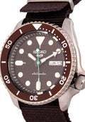  Shop Authentic Seiko 5 Sport Automatic Brown Dial Brown Nylon Strap Watch For Men - SRPD85K1 - Luxxuri