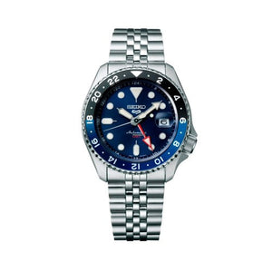  Shop Authentic Seiko 5 Sports GMT SKX Automatic Blueberry Dial Silver Steel Strap Watch For Men - SSK003K1 - Luxxuri