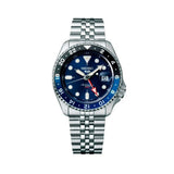  Shop Authentic Seiko 5 Sports GMT SKX Automatic Blueberry Dial Silver Steel Strap Watch For Men - SSK003K1 - Luxxuri