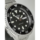  Shop Authentic Seiko 5 Sports Automatic Day Date Black Dial Silver Steel Strap Watch for Men - SRPD55K1 - Luxxuri