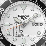  Shop Authentic Seiko 5 Sports x Peanuts Surfboard Snoopy Limited Edition White Dial Two Tone NATO Strap Watch For Men - SRPK25K1 - Luxxuri