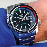  Shop Authentic Seiko 5 Sports SKX Series Regatta Timer Retro Blue Dial Silver Steel Strap Watch For Men - SRPK13K1 - Luxxuri