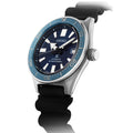 Seiko Prospex Analogue Automatic Diver Blue Dial Black Rubber Strap Watch For Men - SPB053J1