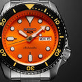  Shop Authentic Seiko 5 Sports Automatic Orange Dial Silver Steel Strap Watch For Men - SRPD59K1 - Luxxuri