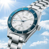  Shop Authentic Seiko Prospex Diver 140th Anniversary Limited Edition White Dial Silver Steel Strap Watch For Men - SPB213J1 - Luxxuri