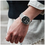  Shop Authentic Seiko 5 Sports Automatic Day Date Black Dial Silver Steel Strap Watch for Men - SRPD55K1 - Luxxuri