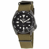  Shop Authentic Seiko 5 Sport Automatic Black Dial Green Nylon Strap Watch For Men - SRPD65K4 - Luxxuri