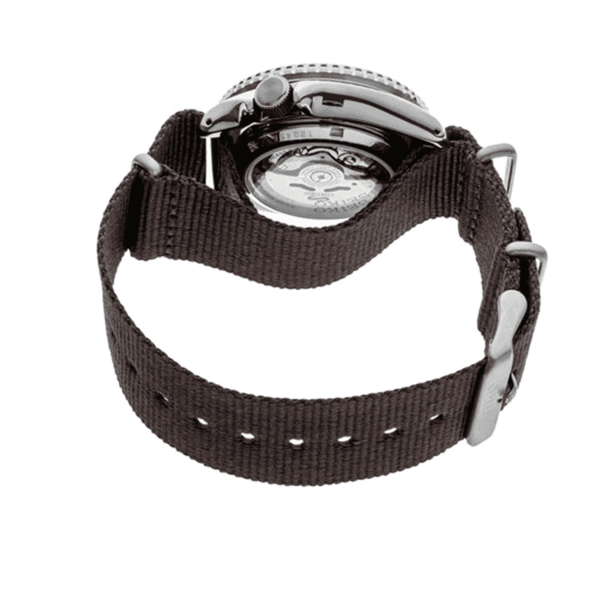  Shop Authentic Seiko 5 Sport Automatic Brown Dial Brown Nylon Strap Watch For Men - SRPD85K1 - Luxxuri
