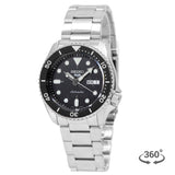  Shop Authentic Seiko 5 Sports Automatic Day Date Black Dial Silver Steel Strap Watch for Men - SRPD55K1 - Luxxuri