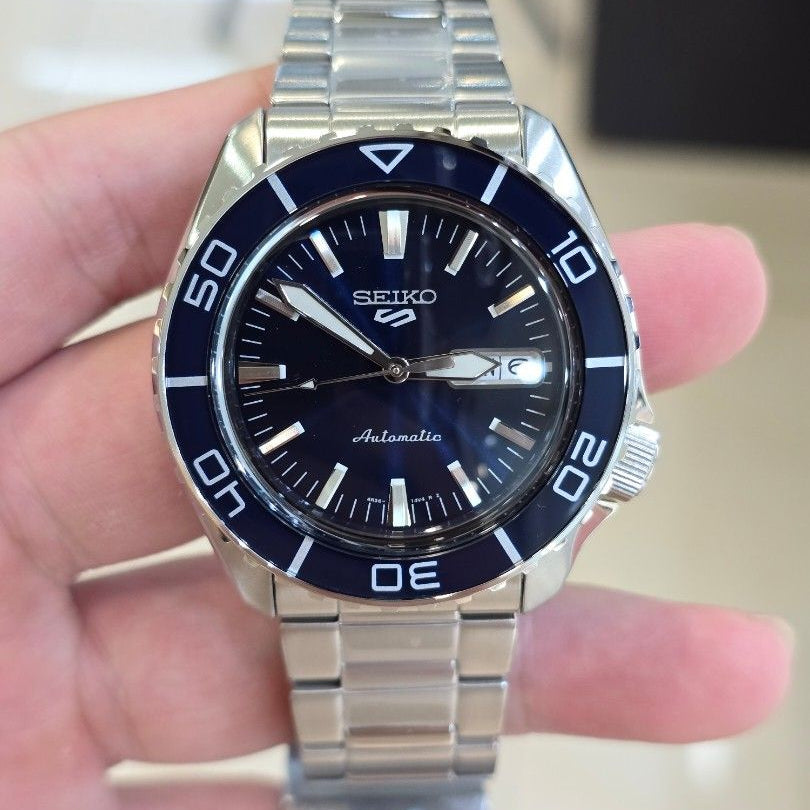  Shop Authentic Seiko 5 Sports Automatic Blue Dial Silver Steel Strap Watch for Men - SRPK97K1 - Luxxuri