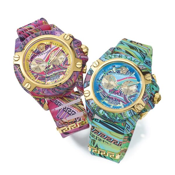  Shop Authentic Versace Icon Active Chronograph Quartz Gold Dial Red Leather Strap Watch For Men - VEZ701222 - Luxxuri