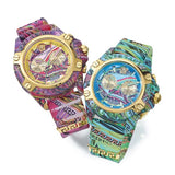  Shop Authentic Versace Icon Active Chronograph Quartz Gold Dial Red Leather Strap Watch For Men - VEZ701222 - Luxxuri