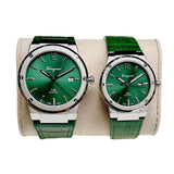  Shop Authentic Salvatore Ferragamo F-80 Classic Green Dial Green Leather Strap Watch for Men - SFDT00519 - Luxxuri