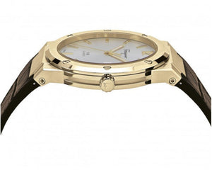  Shop Authentic Salvatore Ferragamo F-80 Classic Silver Dial Brown Leather Strap Watch for Men - SFDT00419 - Luxxuri