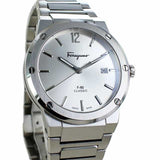  Shop Authentic Salvatore Ferragamo F-80 Classic Silver Dial Silver Steel Strap Watch for Men - SFDT02223 - Luxxuri