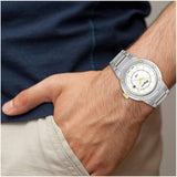  Shop Authentic Salvatore Ferragamo F-80 Classic Silver Dial Silver Steel Strap Watch for Men - SFHY02922 - Luxxuri