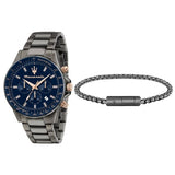  Shop Authentic Maserati SFIDA Chronograph Blue Dial Grey Steel Strap Watch For Men - R8873640001 - Luxxuri