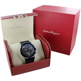  Shop Authentic Salvatore Ferragamo Sapphire Chrono Black Dial Black Rubber Strap Watch for Men - SFME00621 - Luxxuri