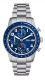  Shop Authentic Fossil Sport Tourer Chronograph Blue Dial Silver Steel Strap Watch for Men - FS6047 - Luxxuri