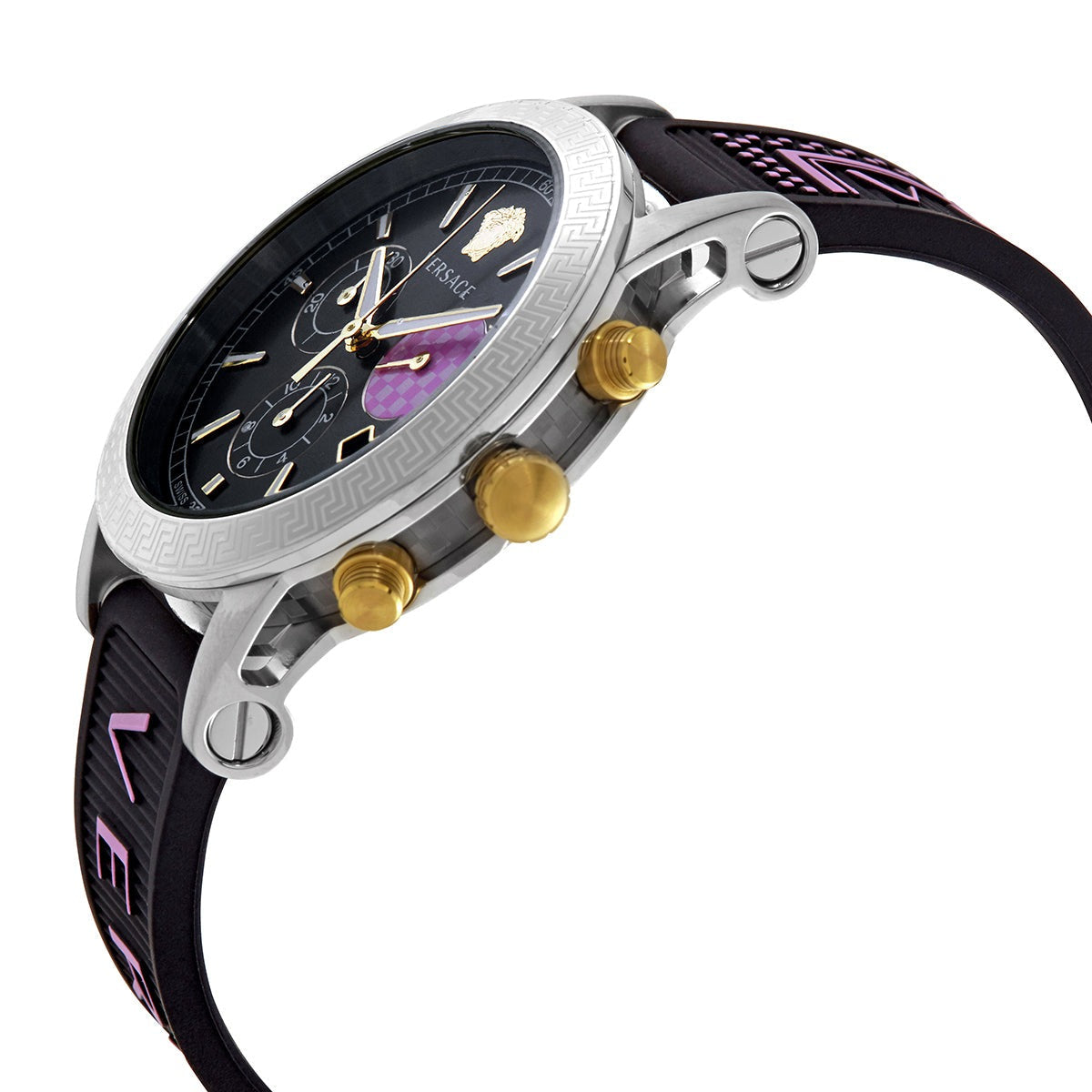  Shop Authentic Versace Sport Tech Chronograph Black Dial Black Rubber Strap Watch for Women - VELT00619 - Luxxuri