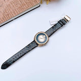  Shop Authentic Versace Shadov Quartz Gold Dial Black Leather Strap Watch for Women - VEBM01118 - Luxxuri