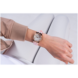  Shop Authentic Guess Cosmo Diamonds Silver Dial Pink Silicone Strap Watch for Women - GW0034L3 - Luxxuri