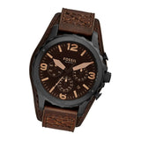  Shop Authentic Fossil Nate Chronograph Brown Dial Brown Leather Strap Watch for Men - JR1511 - Luxxuri