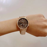  Shop Authentic Fossil Neutra Chronograph Mother of Pearl Brown Dial Rose Gold Steel Strap Watch for Women - ES5218 - Luxxuri